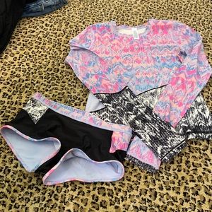 Ivivva Size 12 Rashguard And Boyshorts EUC